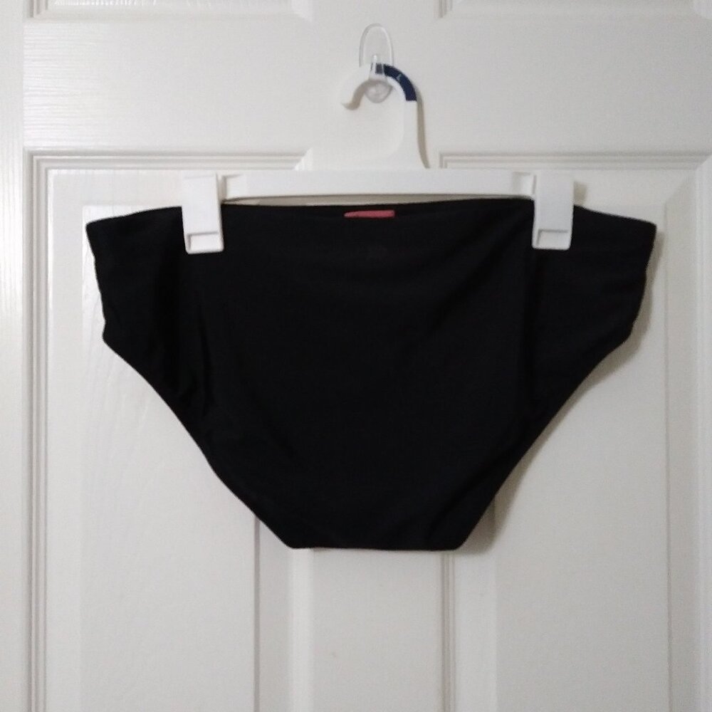 All in Motion Women's Mid Rise Hipster Black Bikini Bottom  L